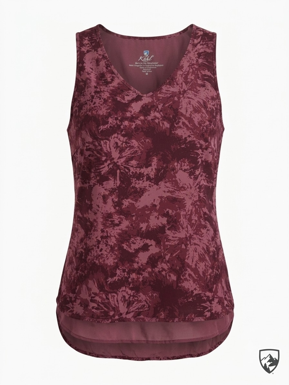 KUHL V-Neck Tank Top Womens Medium M Purple Marble Hiking Yoga Outdoor Shirt